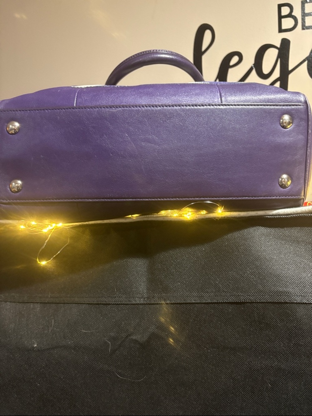 COACH FIRM $175 Rare PURPLE ZEBRA PRINT w/ DUST BAG . MAJOR SALE PRICE MOVING - Picture 13 of 16